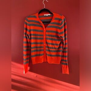 Ann Taylor Loft Striped Lightweight Cardigan - size M